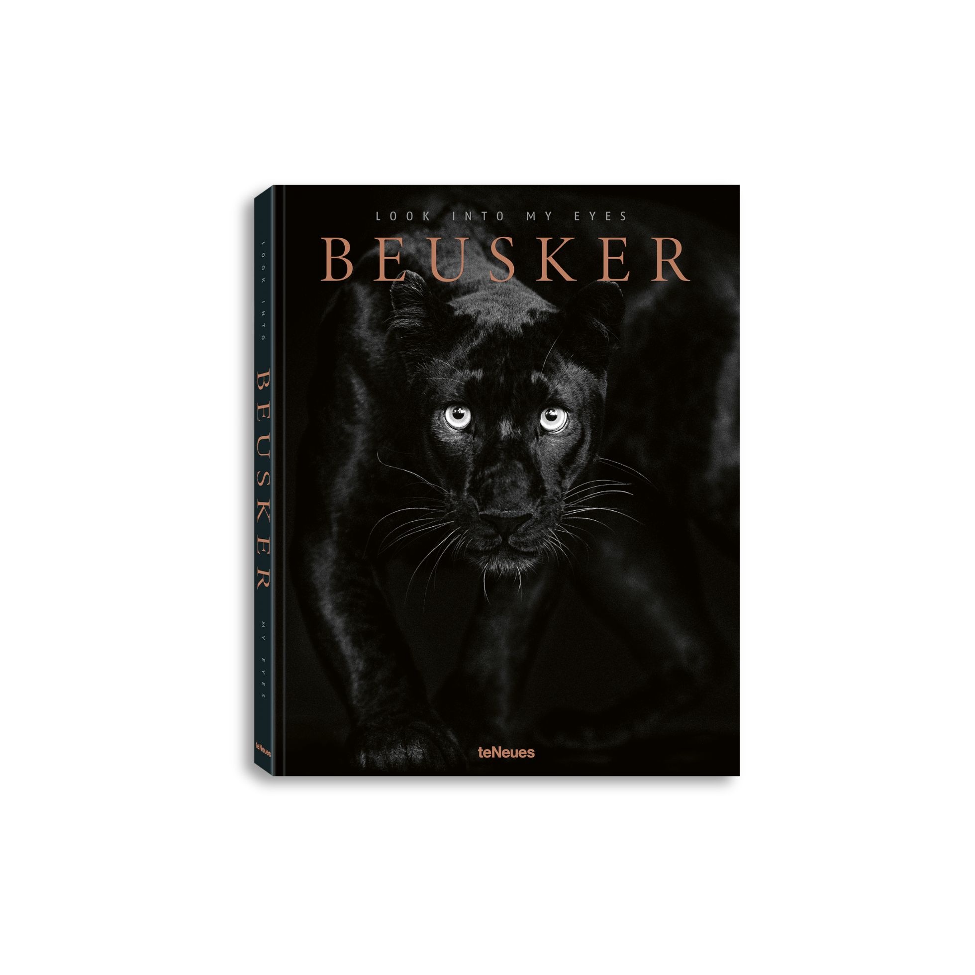 Book cover with a black panther and 'Beusker' branding on a white background