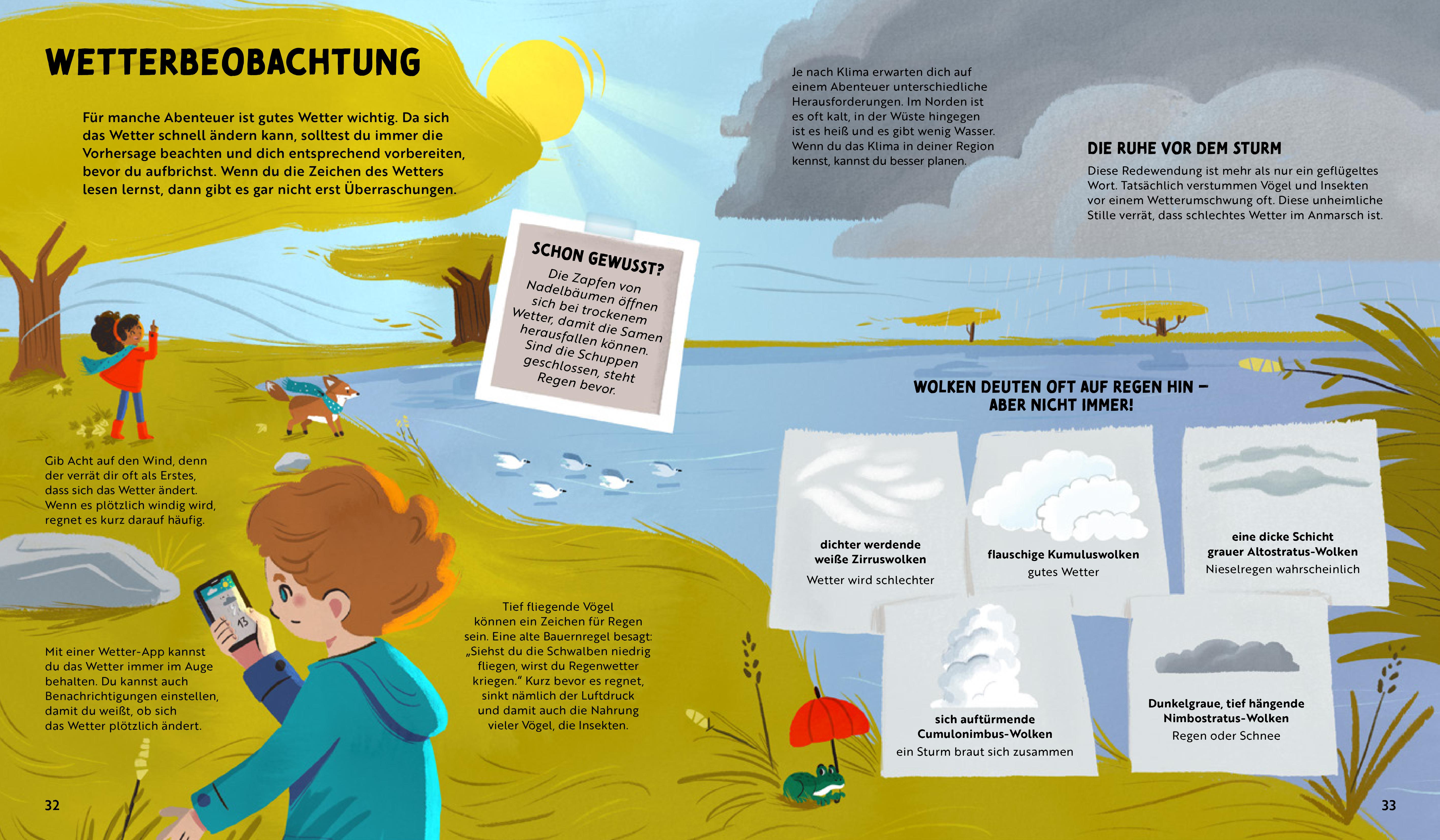 Die Wetterbeobachtung in Kleine Outdoor-Abenteuer.