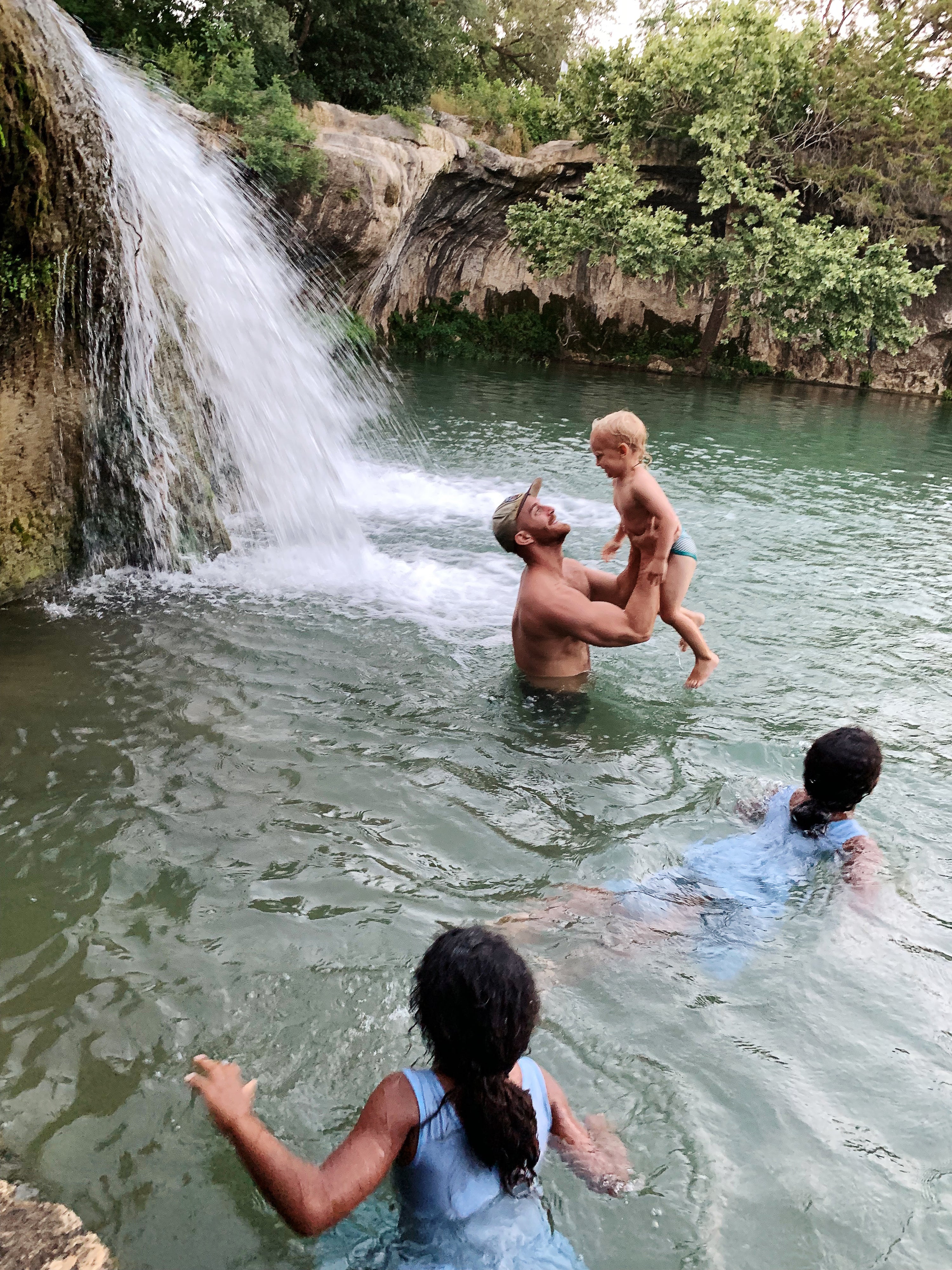 A dad and in his son on an adventure in Family Adventures