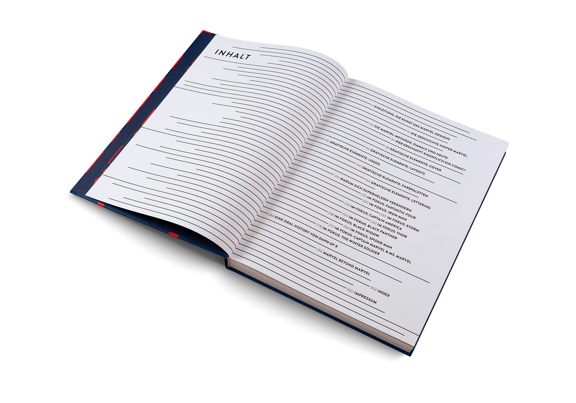 Das Inhalt vom Buch Marvel By Design - Grafikdesign und Editorial Design von Marvel.