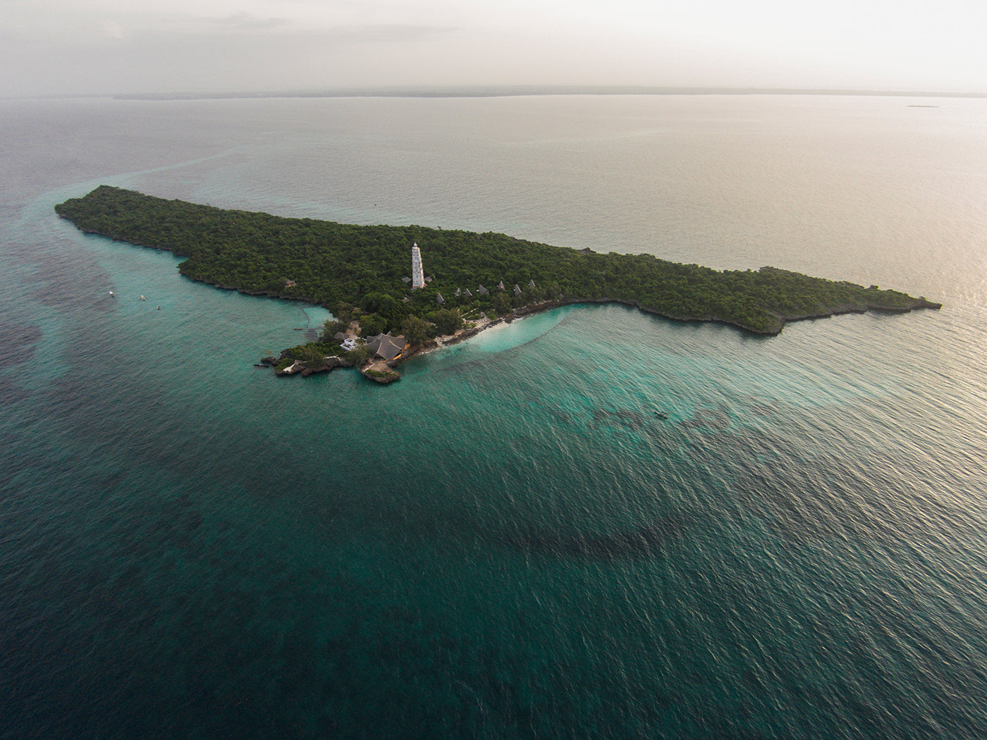 Chumbe Island birds eye view