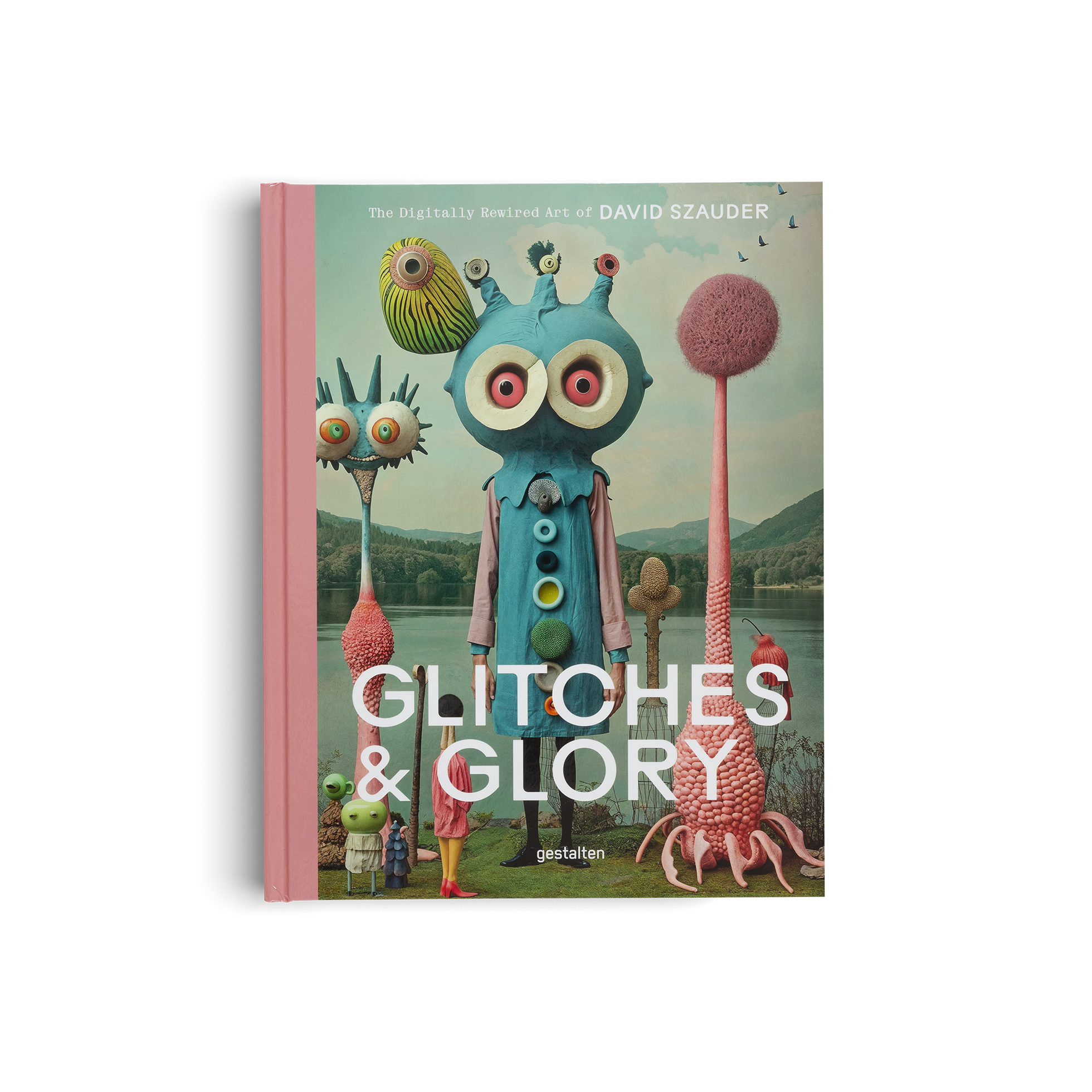 Book titled 'Glitches & Glory' with colorful illustrations on the cover