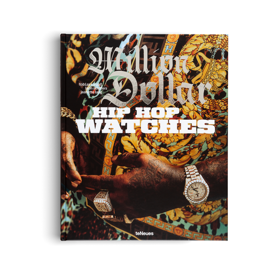 Book cover of 'Million Dollar Hip Hop Watches' with a colorful design and text.