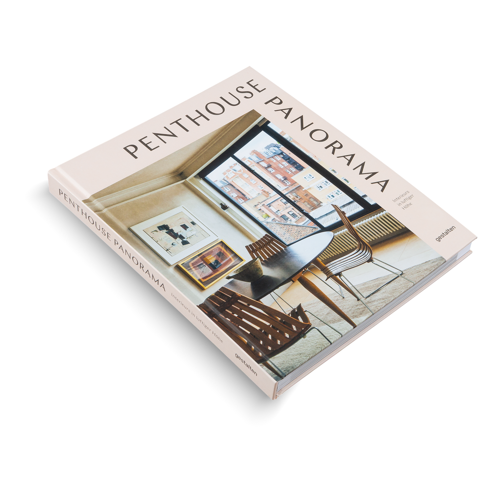 Book titled 'Penthouse Panorama' on a white background