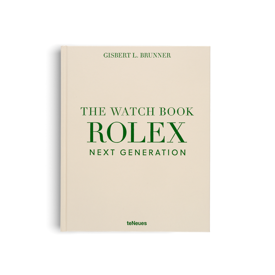 Book titled 'The Watch Book Rolex Next Generation' by Gisbert L. Brunner on a white background
