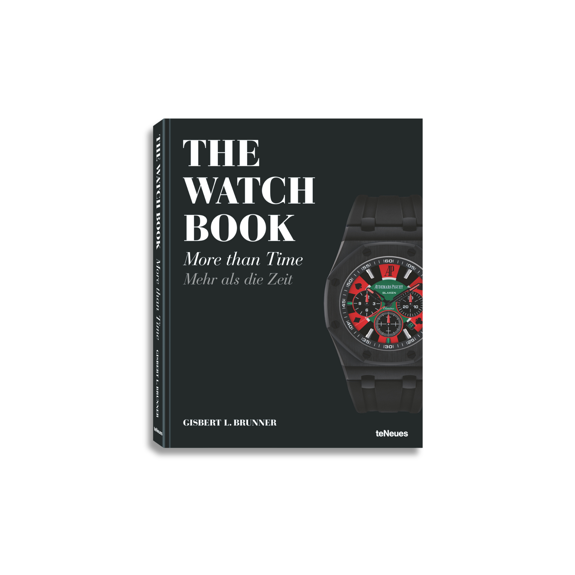 The Watch Book: More than Time by Gilbert L. Brunner, featuring a black cover with white text and a detailed watch illustration on the front, shown on a plain white background.