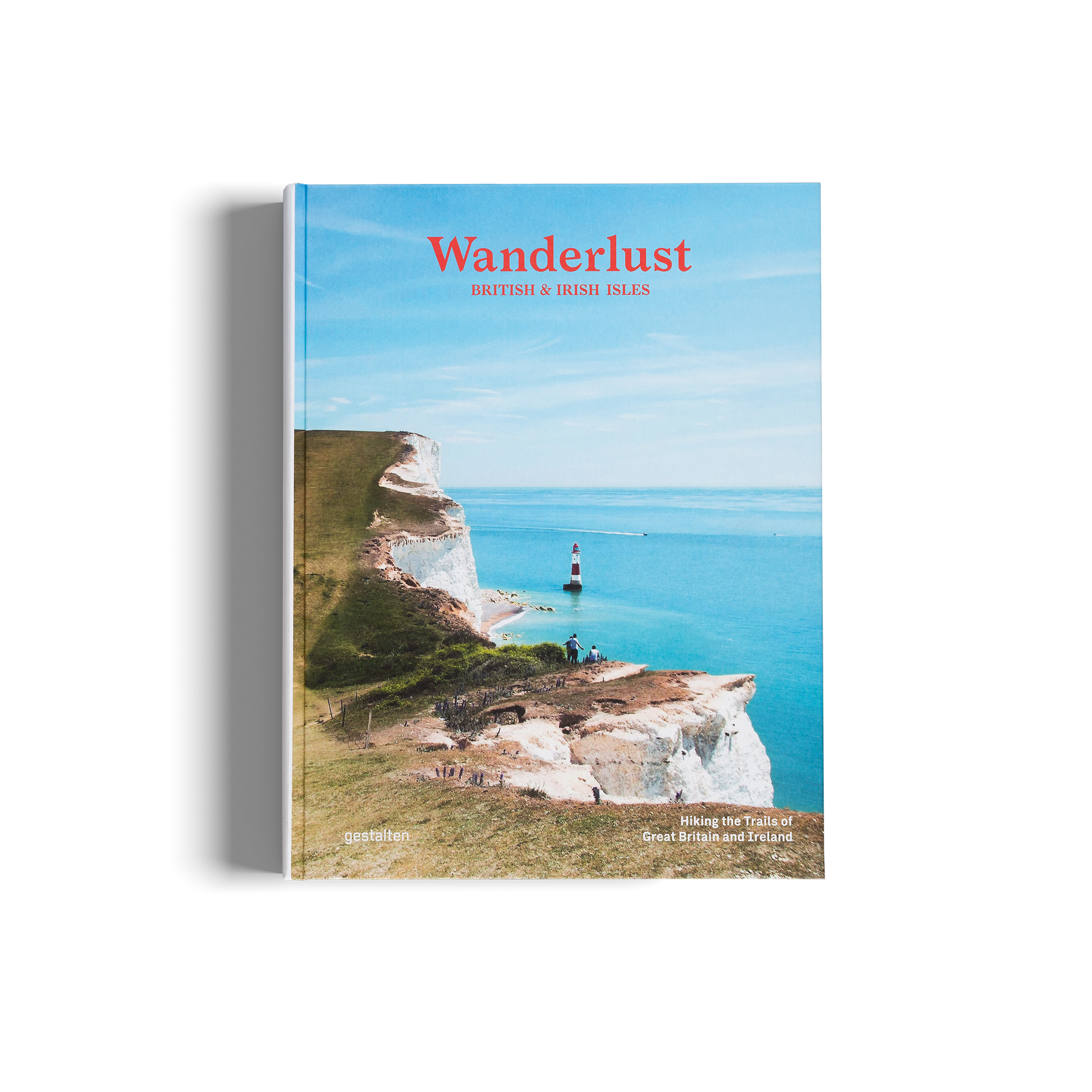 Book titled 'Wanderlust British & Irish Isles' with a scenic cover featuring cliffs and ocean.