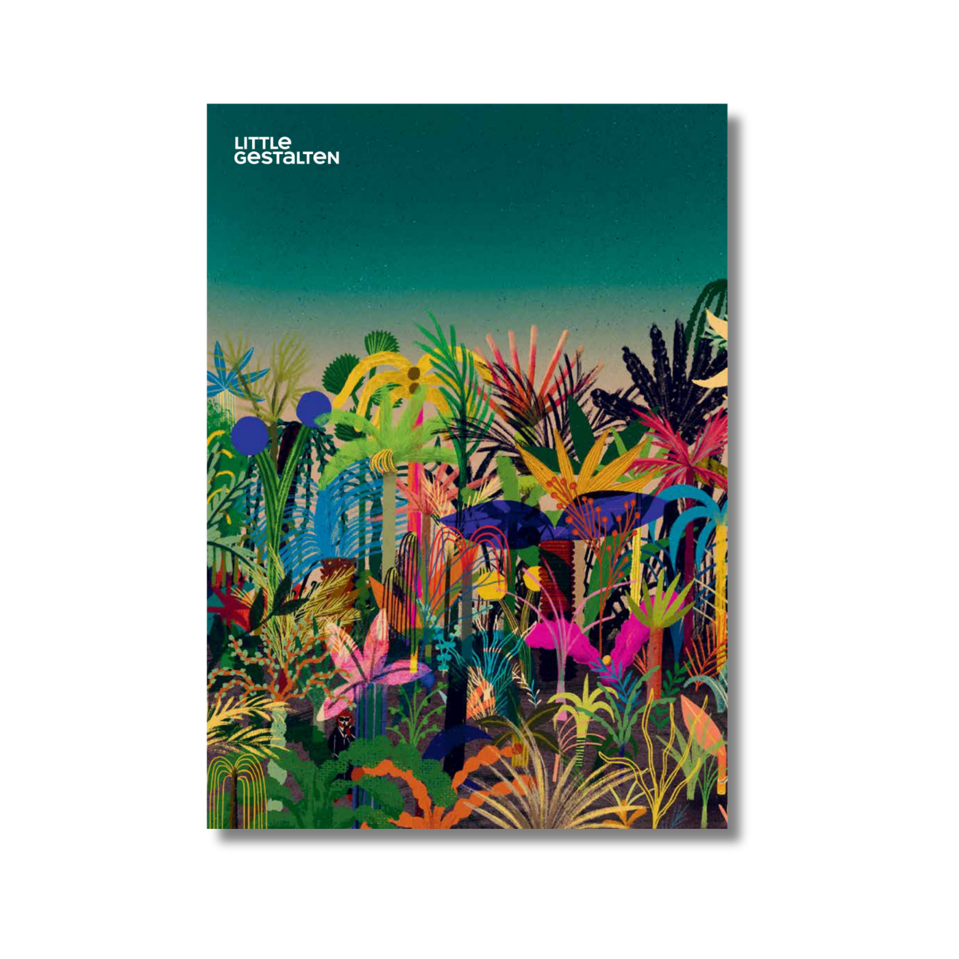 Colorful tropical plant design on a book cover with 'Little Gestalten' branding.