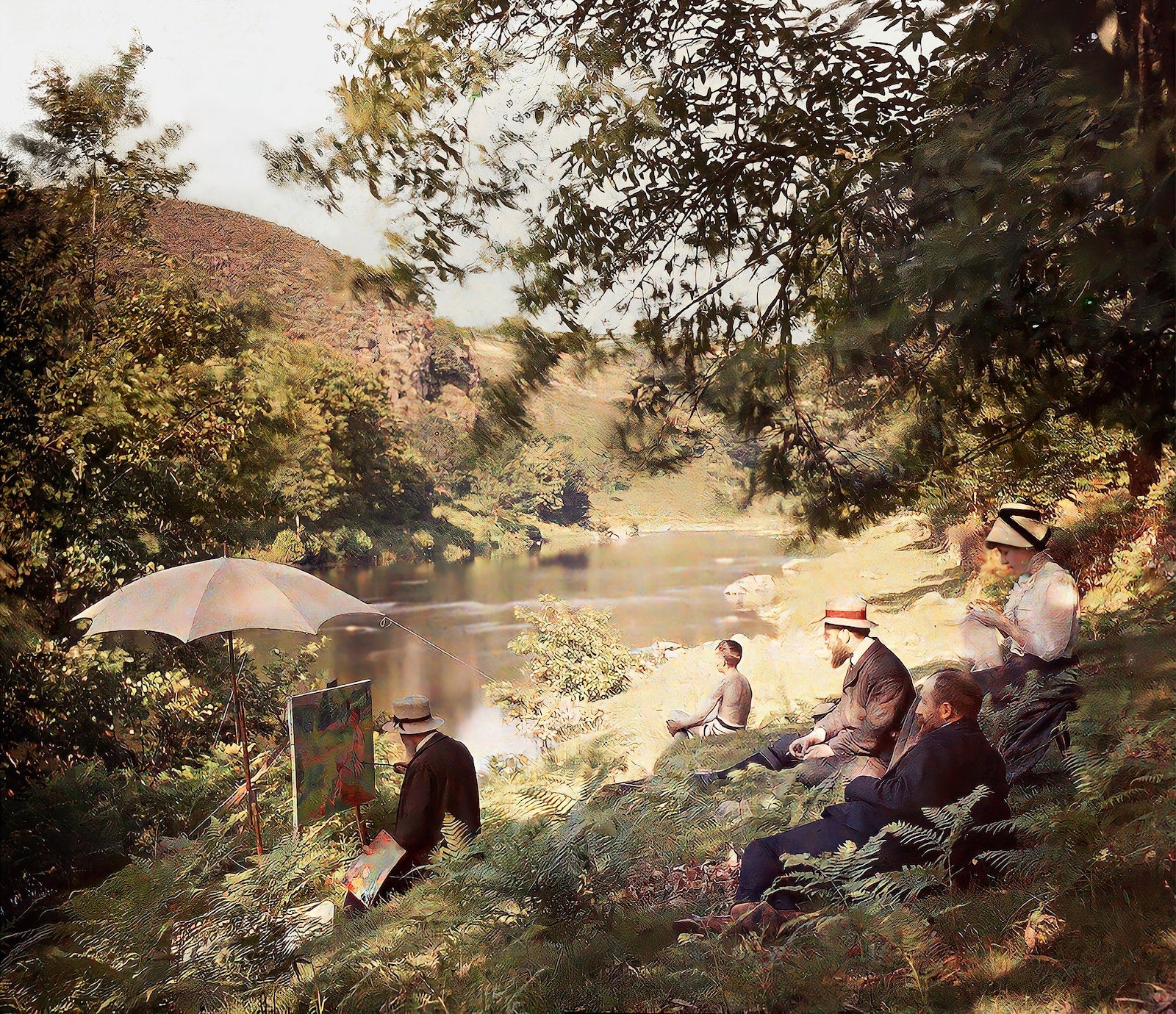 Image: Painter Armand Guillaumin painting his well-known work Bathers at Crozant, France, photographed by Antonin Personnaz, 1907. The Colors of Life, gestalten 2023