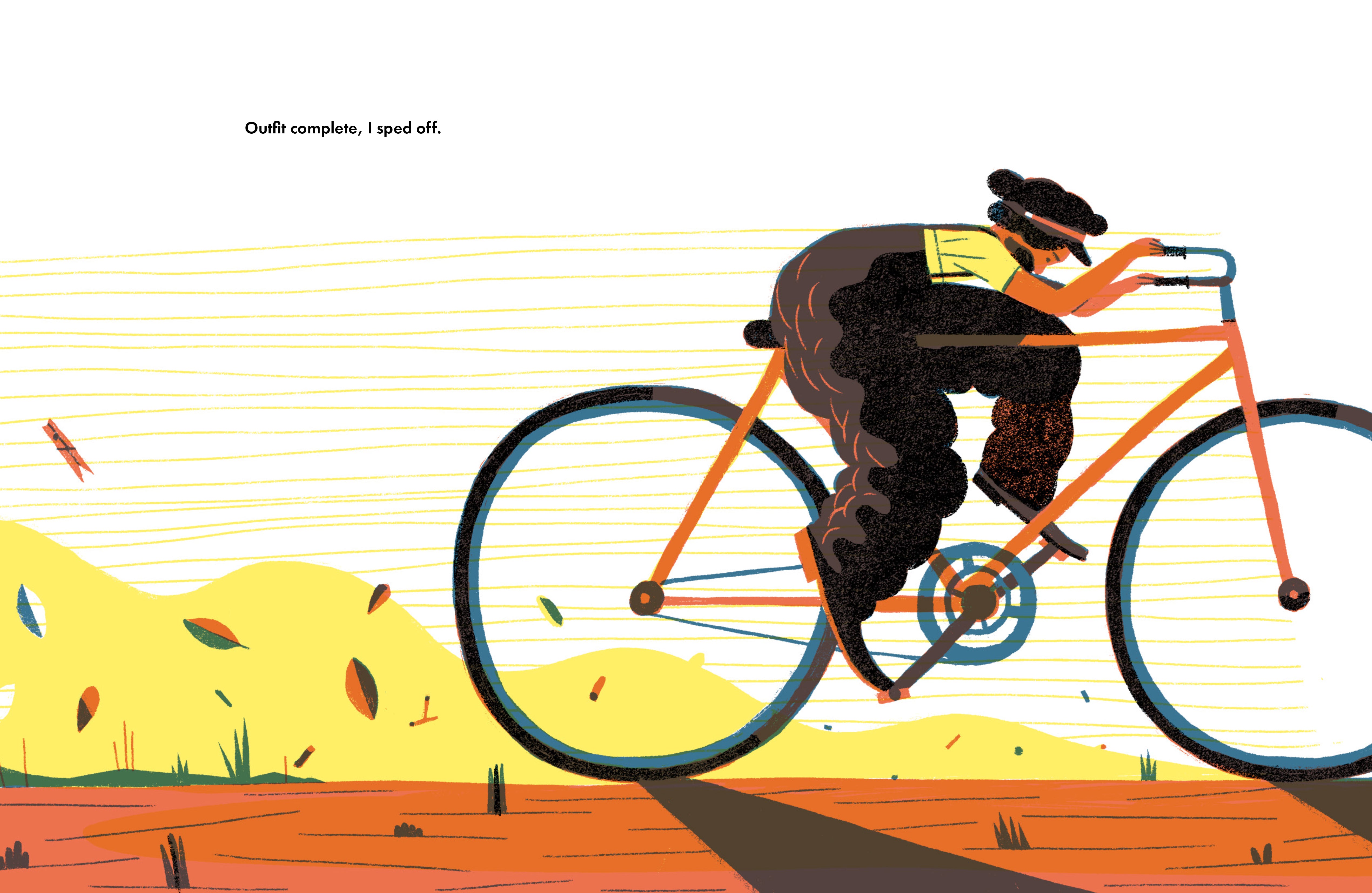 Alfonsina Strada riding her bike in She Rides like the Wind