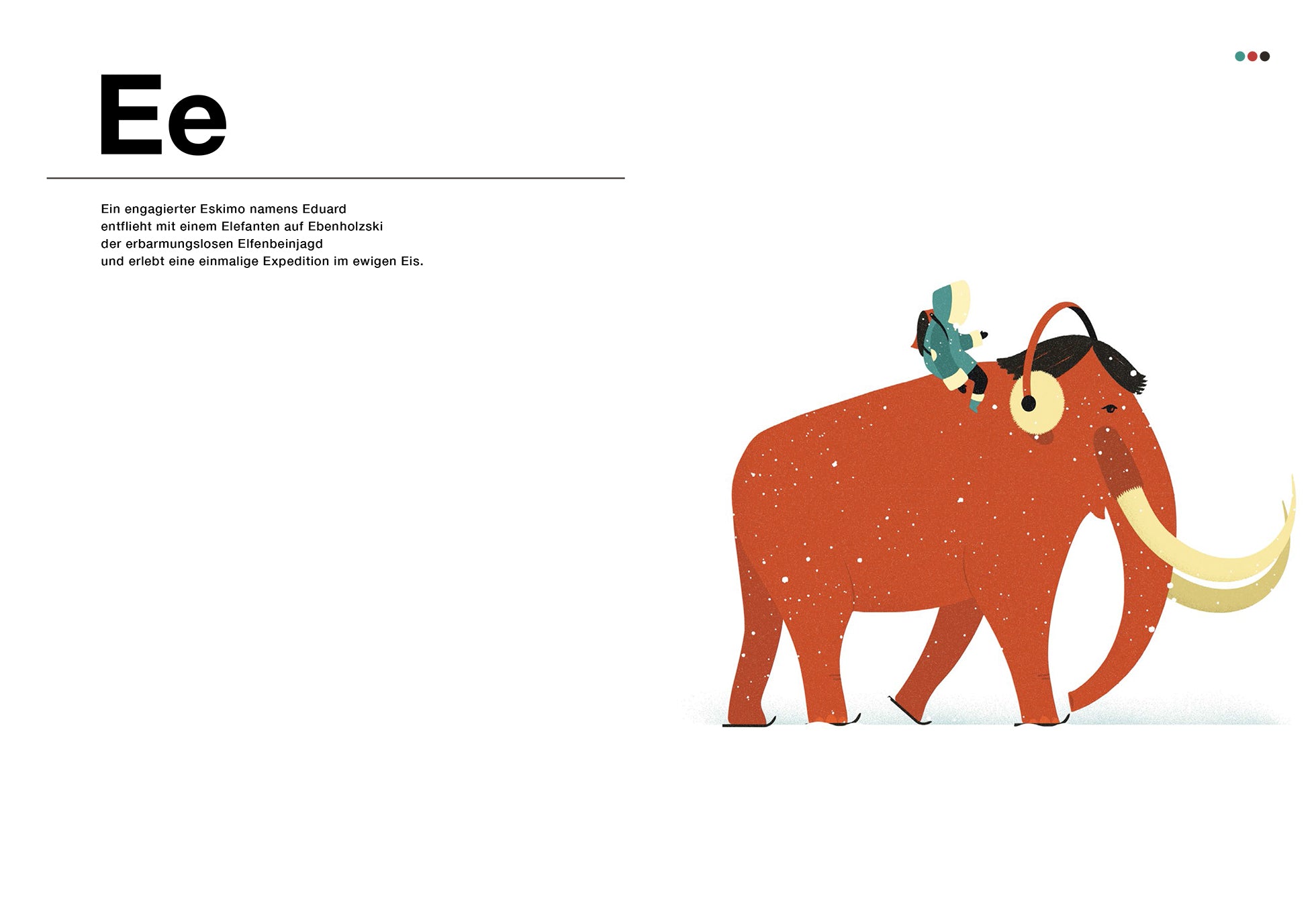 Alphabetakrobaten die Buchstabe E