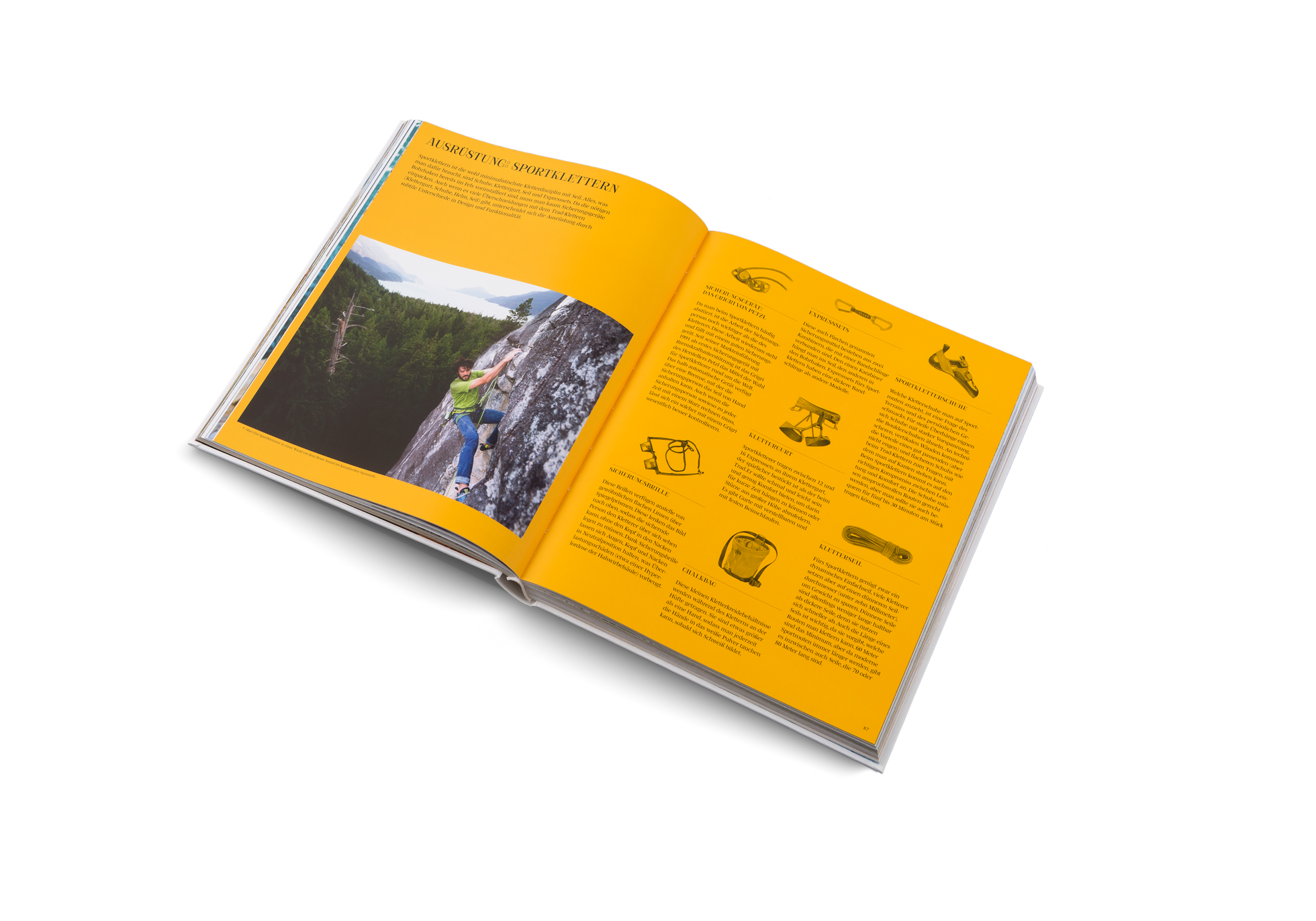 Beim Sportklettern hilft eine gute Kletterausrüstung