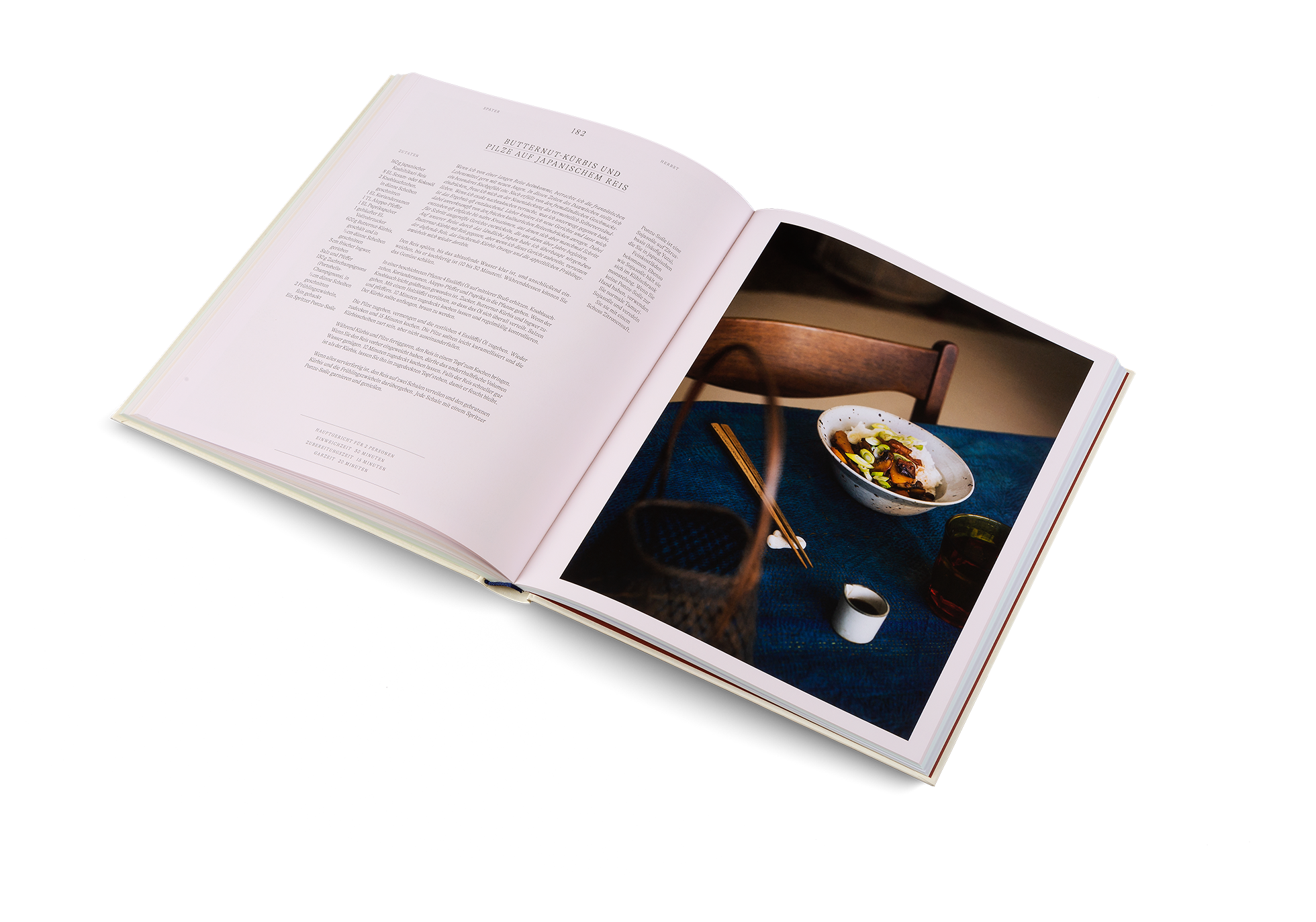 Butternut-Kürbis und Pilze auf Japanischen Reis, ein Rezept von Pauline Chardin in Ein Teller voll Sonne.