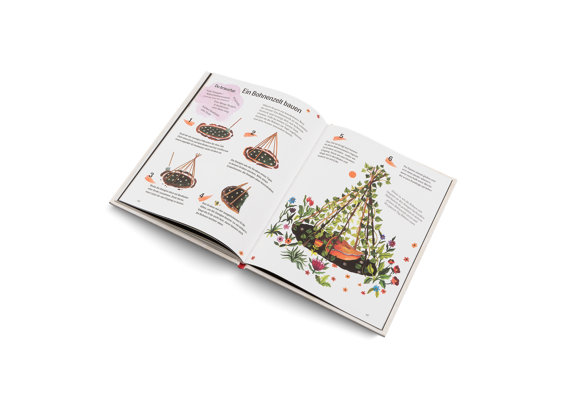 Ein Bohnenzelt bauen