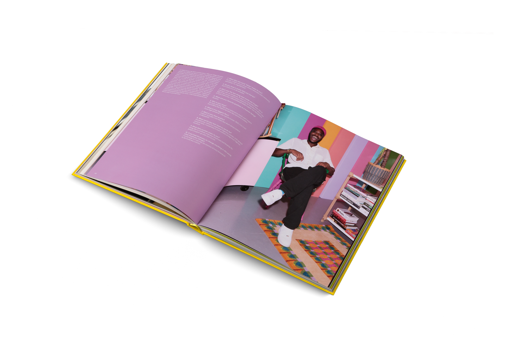 Yinka Ilori, artist, designer, North London resident, creates upcycled art. He is featured in How to be a Tastemaker. 