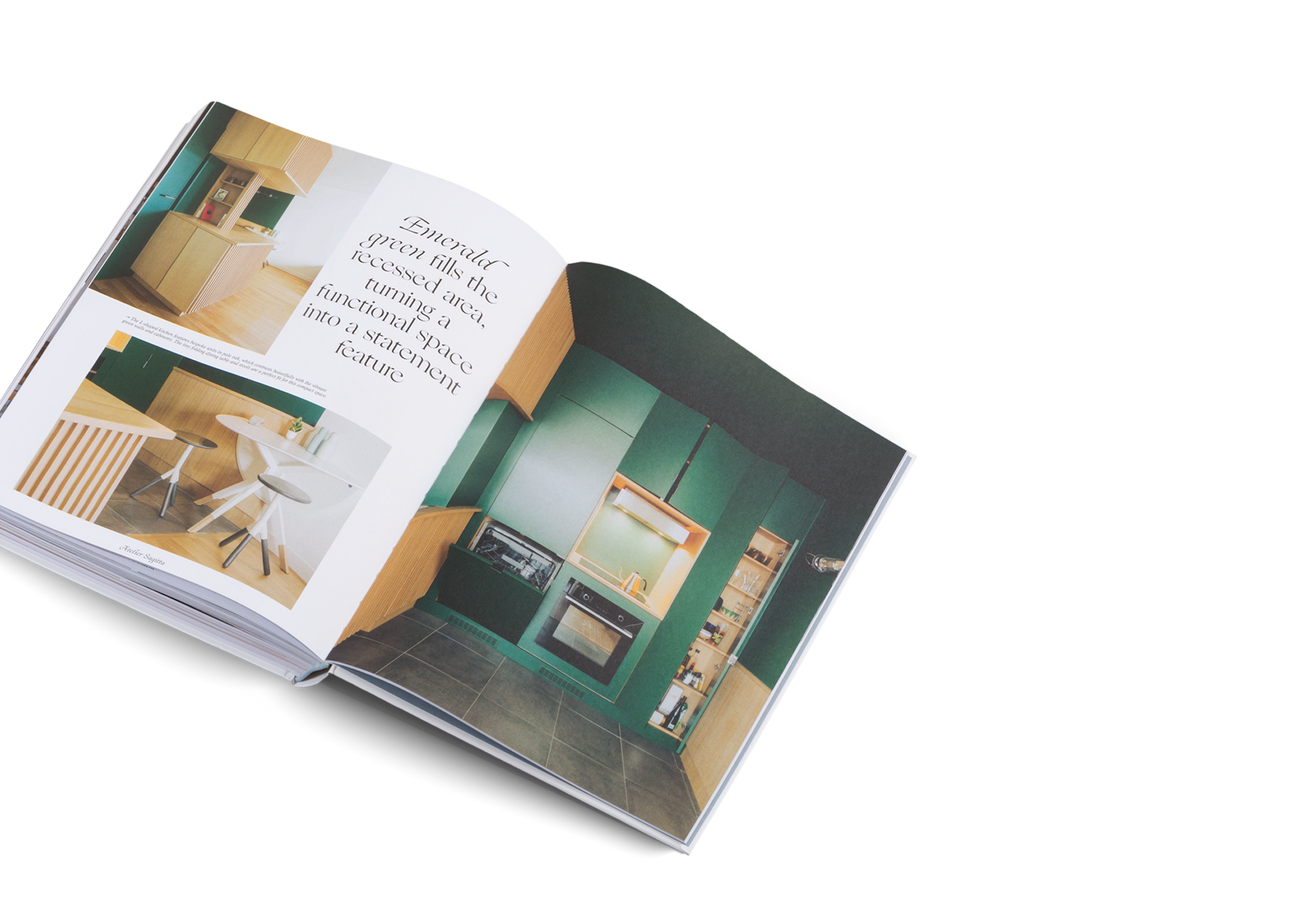 Emerald green kitchen in Kitchen Living