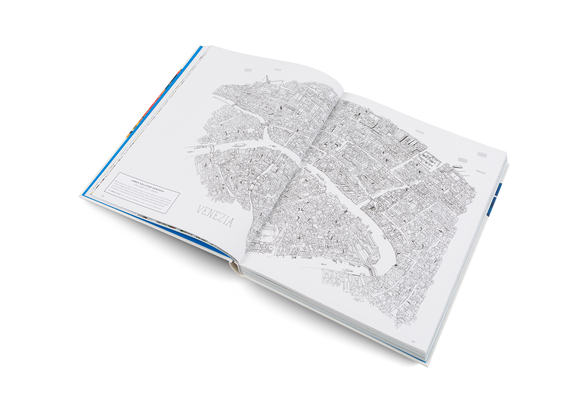 Illustrated map of Venice in Italy