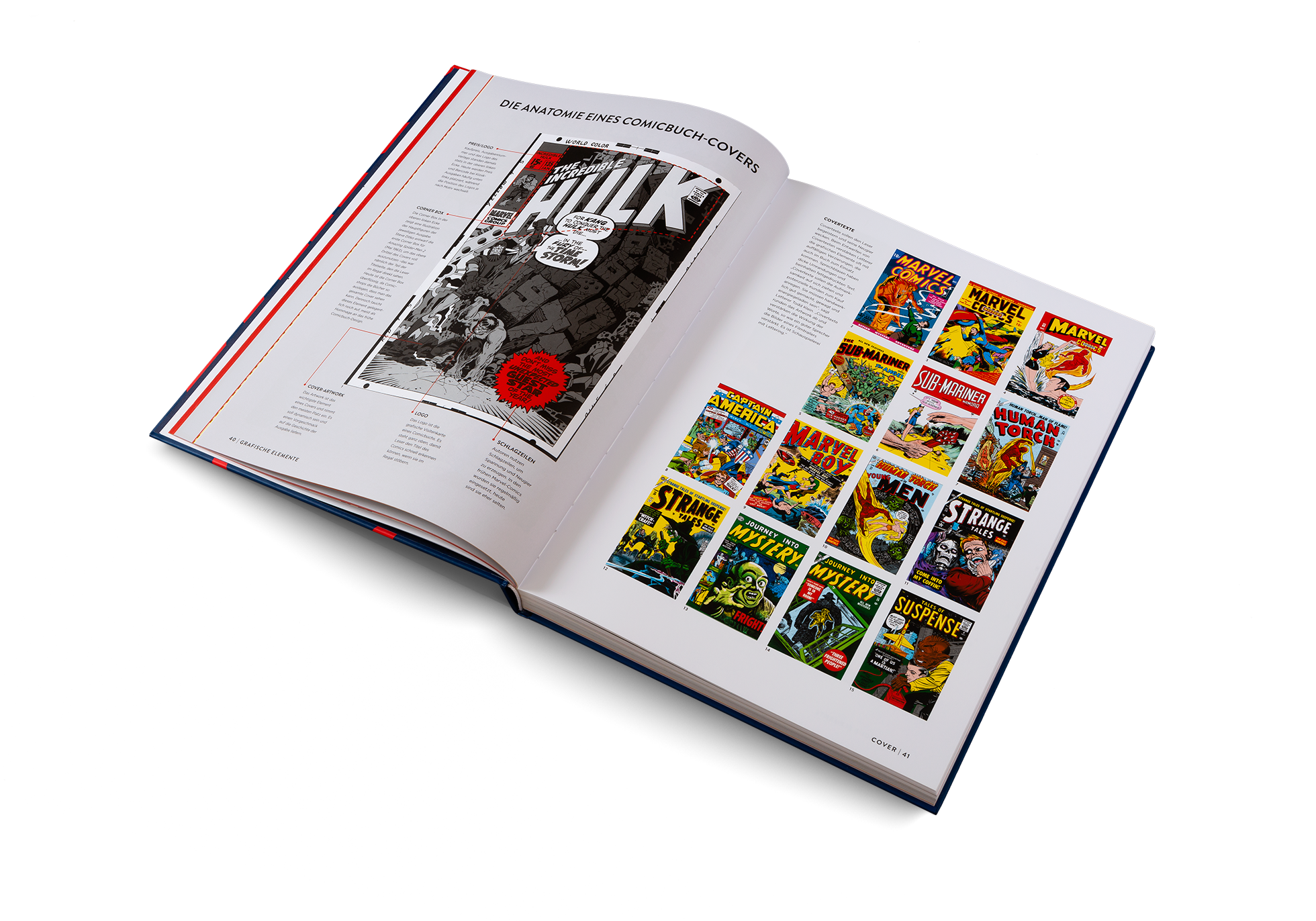Die Anatomie eines Comicbuch-Covers in Marvel By Design von gestalten.