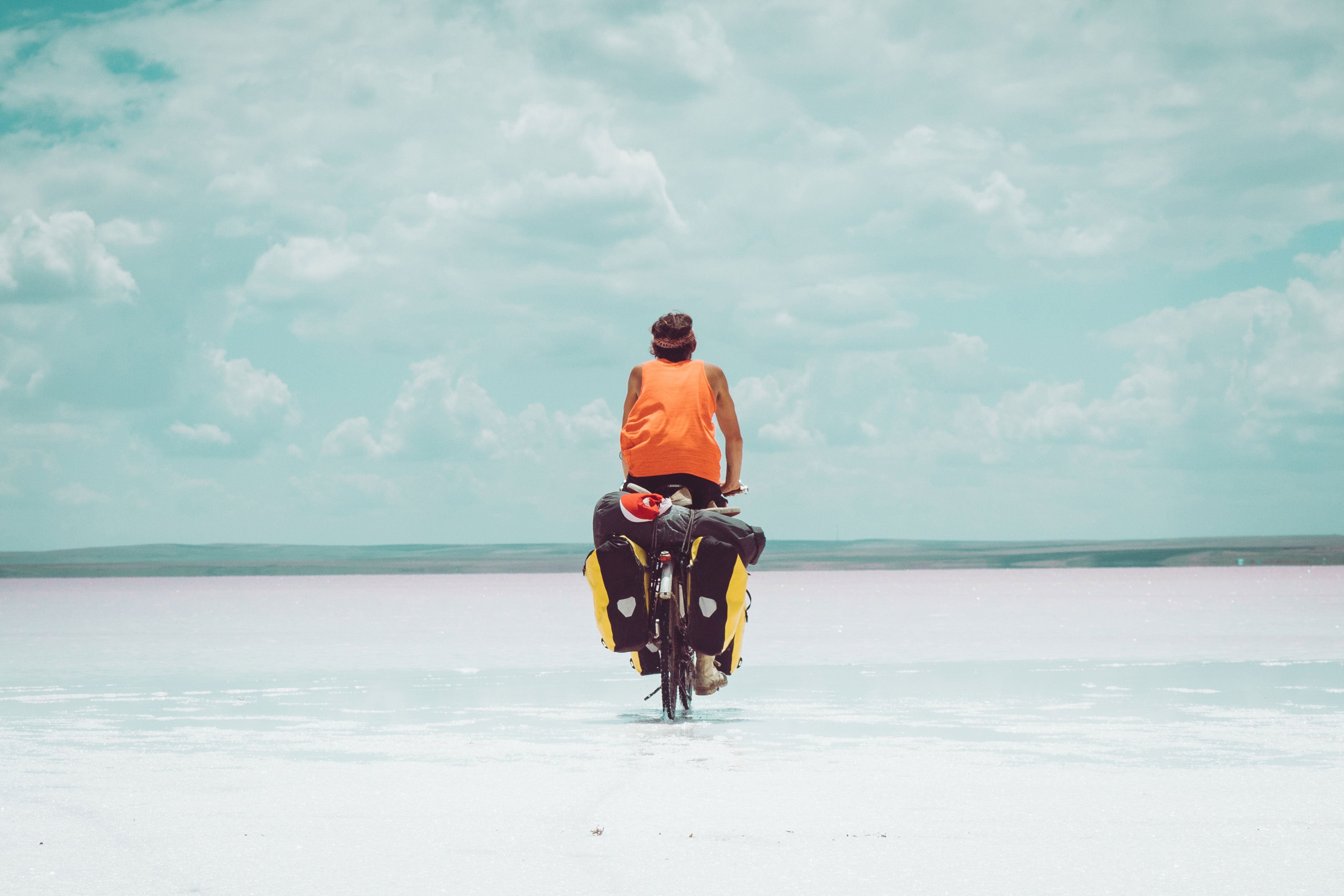Martijn Doolaard on his bike between Amsterdam and Singapore in One Year on a Bike by gestalten