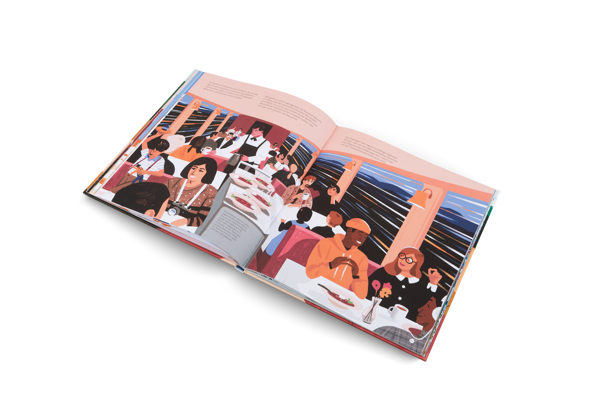 Die Route der Transsibirischen Eisenbahn ist so lang, dass sie acht Zeitzonen umspannt. Das bedeutet: Während die Kinder in Moskau noch Mittagessen, gehen die in Wladiwostok schon schlafen. Die Eisenbahn durchquert unzählige Regionen. Stell dir mal vor, wie viele verschiedene Sprachen und Dialekte man unterwegs hört, wenn man mit der Transsibirischen Eisenbahn reist.