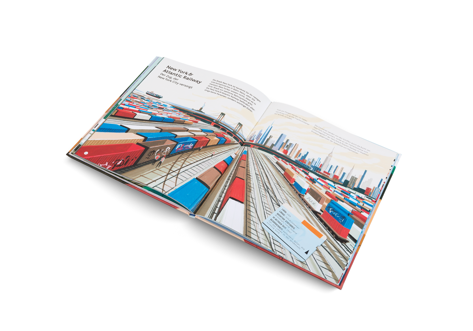 Am Umschlagplatz werden die Container auf die Züge der New York & Atlantic Railway geladen und an ihre verschiedenen Bestimmungsorte in der Stadt gebracht. Reisen mit der Eisenbahn zeigt die schönste Zugreisen aus aller Welt.