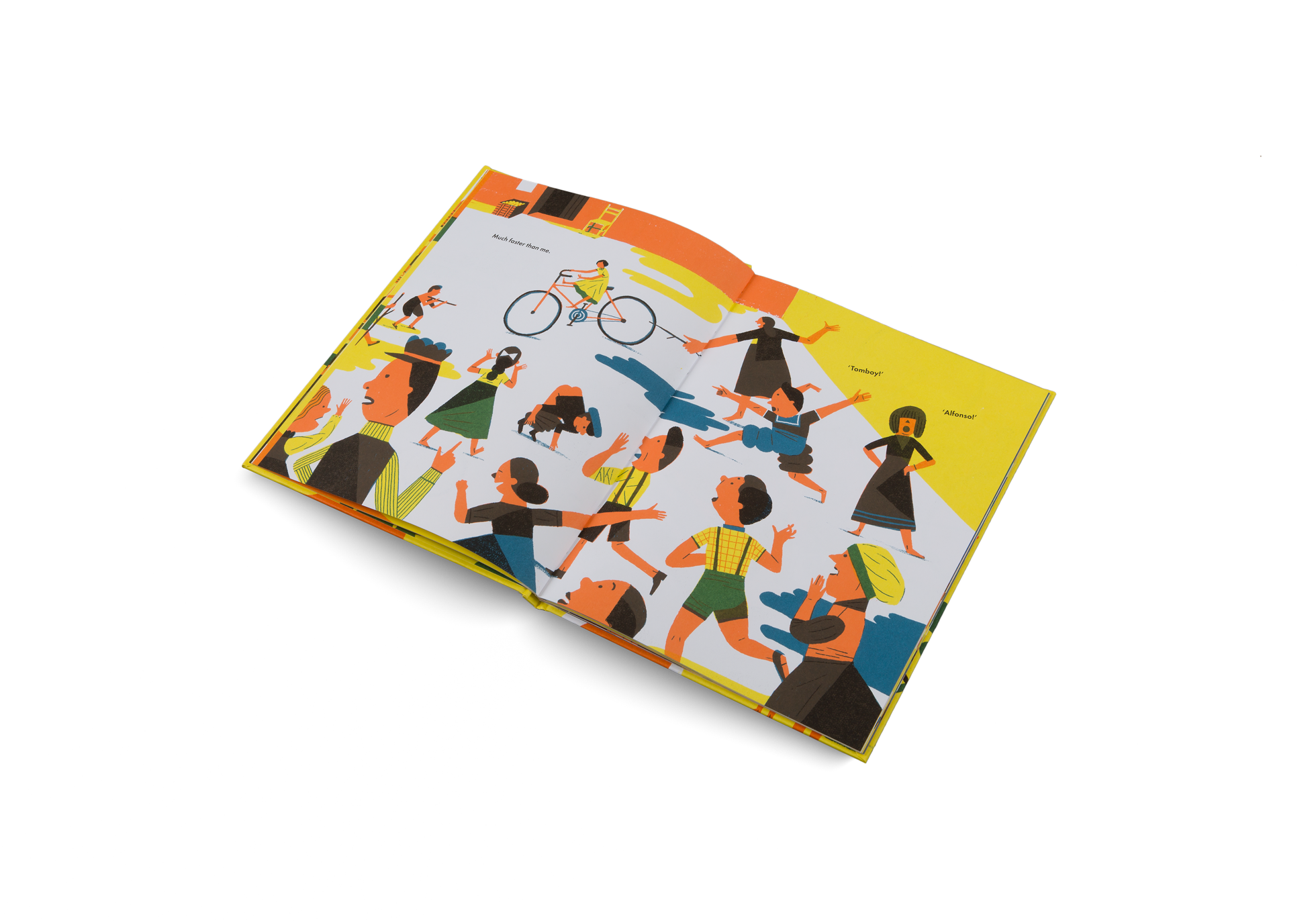 Alfonsina Strada on her bike in She Rides like the Wind