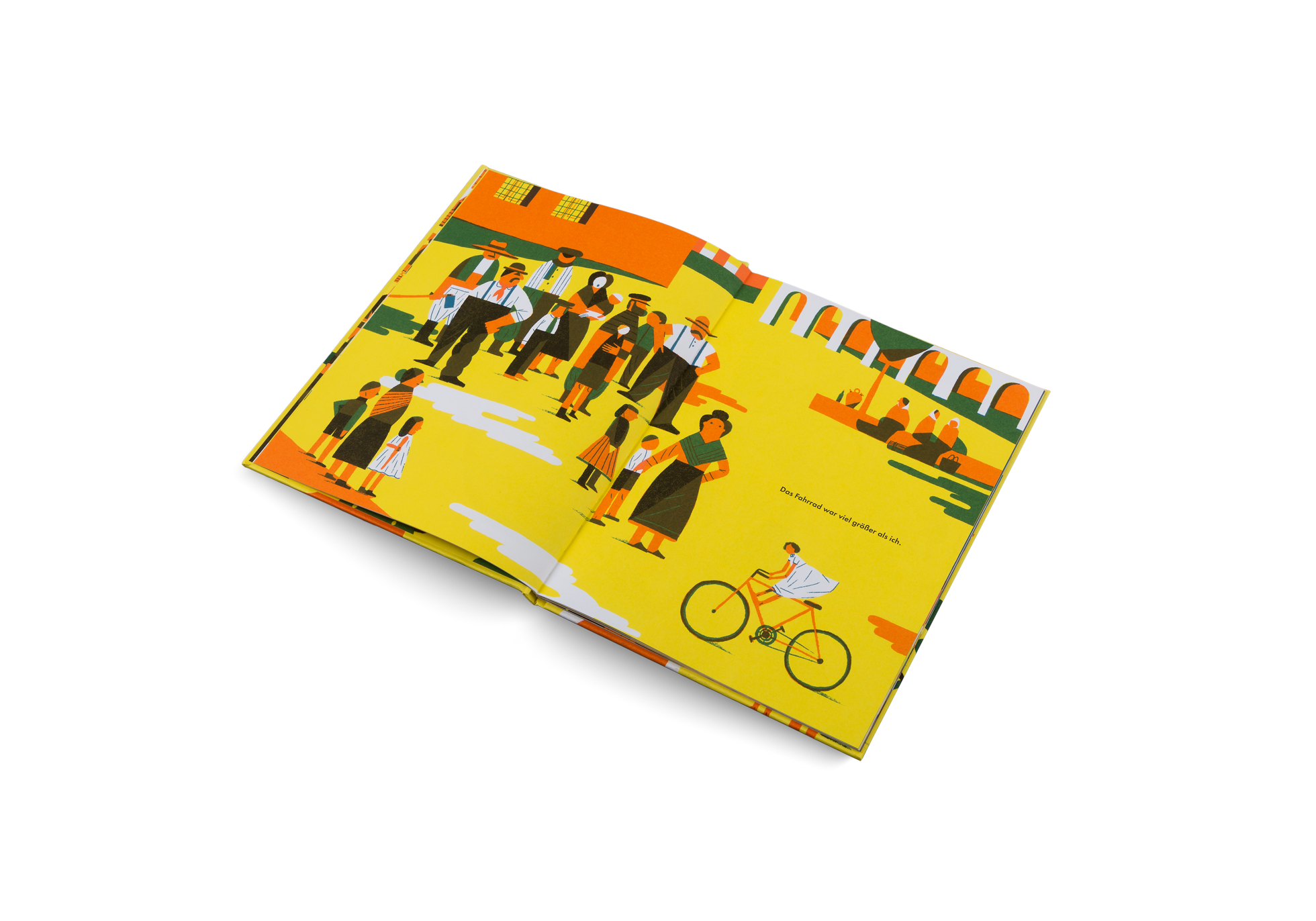 Der Fahrrad war viel Größer als Alfonsina Strada, als sie angefangen hat.