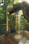 shower in the trees in Hideouts
