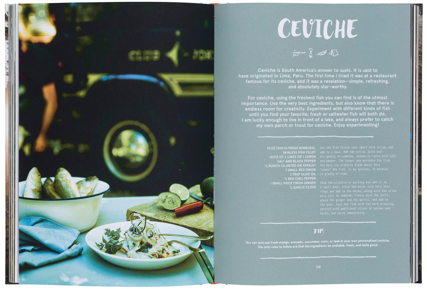 Prepare a ceviche in the Great Outdoors