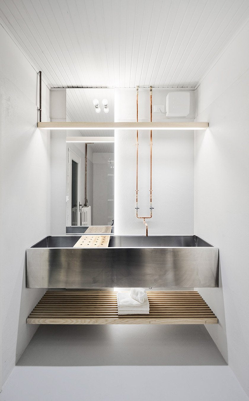 Renovated bathroom with modern interior design