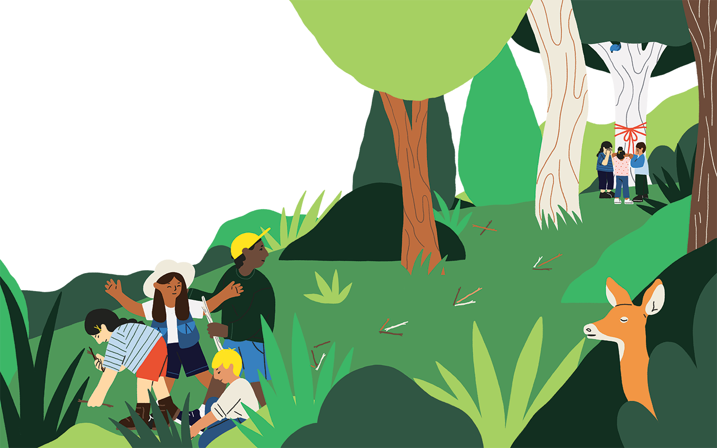 Tracking with sticks in Let’s Play Outdoors!