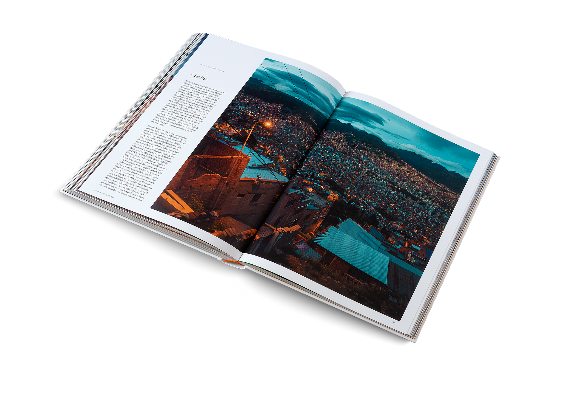 Nachts in La Paz, einer der beiden Hauptstädte Boliviens. La Paz liegt am Rande des Altiplano in einem urbanen Tal, umgeben von steilen Klippen. Mit 4.000 Metern über dem Meeres - spiegel ist es das höchste Großstadtgebiet der Welt.