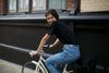 Young woman on a bike