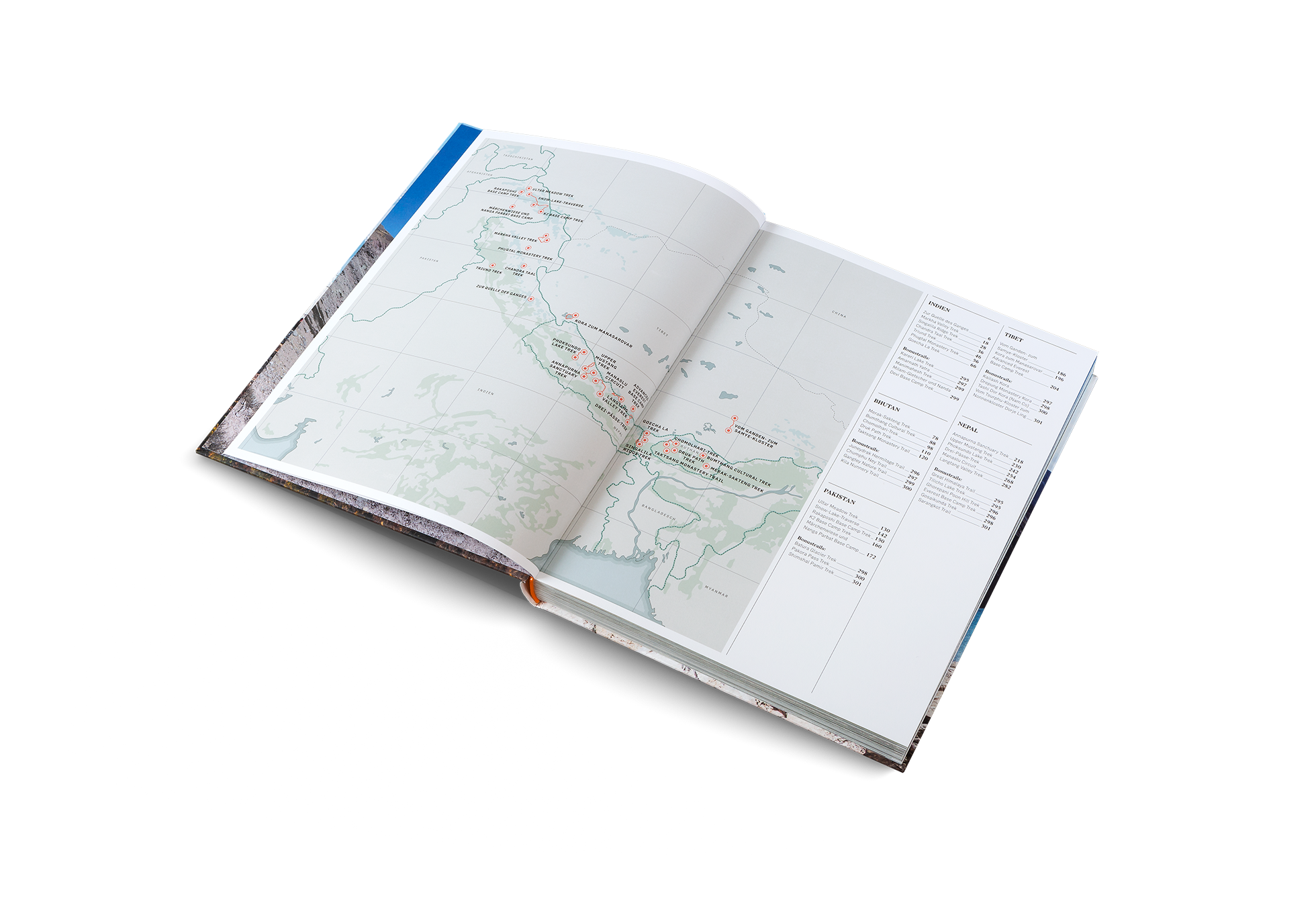 Inhaltsverzeichnis von Wanderlust Himalaya, ein Buch von Cam Honan und gestalten