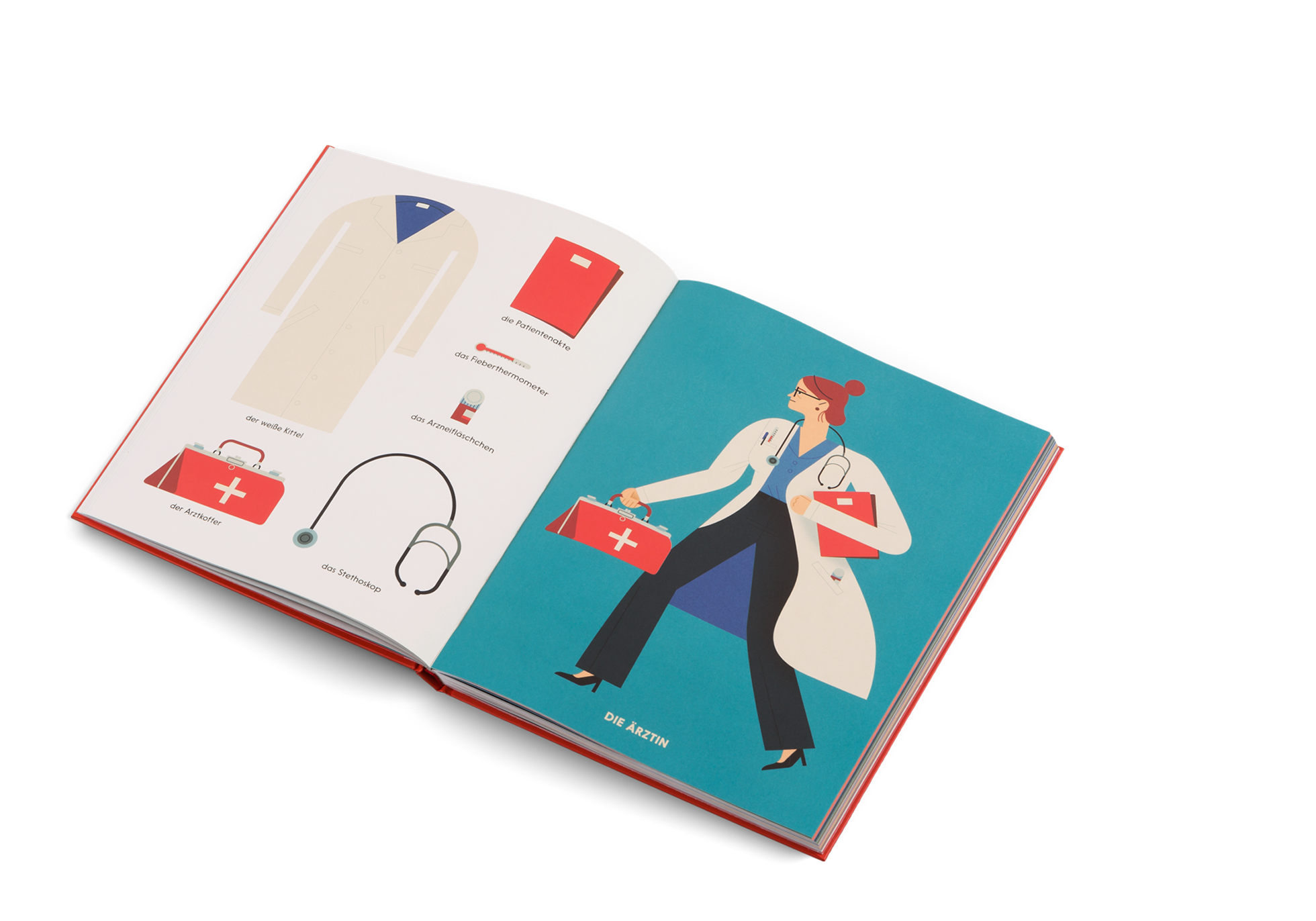 Die Ärtzin in Wer bin ich? von Owen Davey und Kleine Gestalten