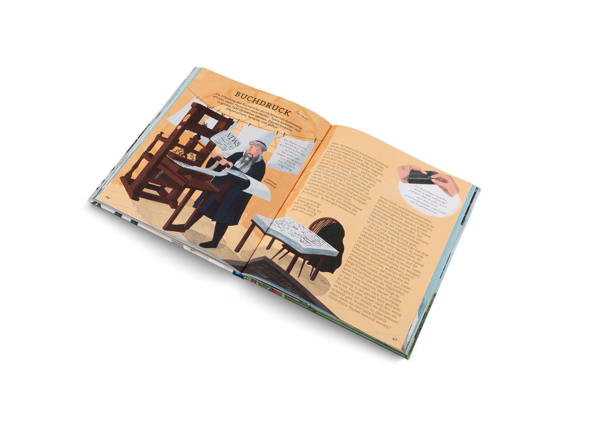 Die Erfindung des Buchdrucks durch Johannes Gutenberg öffnete vielen Menschen neue Welten. Texte konnten nun in großer Zahl verbreitet werden. Das veränderte Wissenschaft, Religion und Kultur.