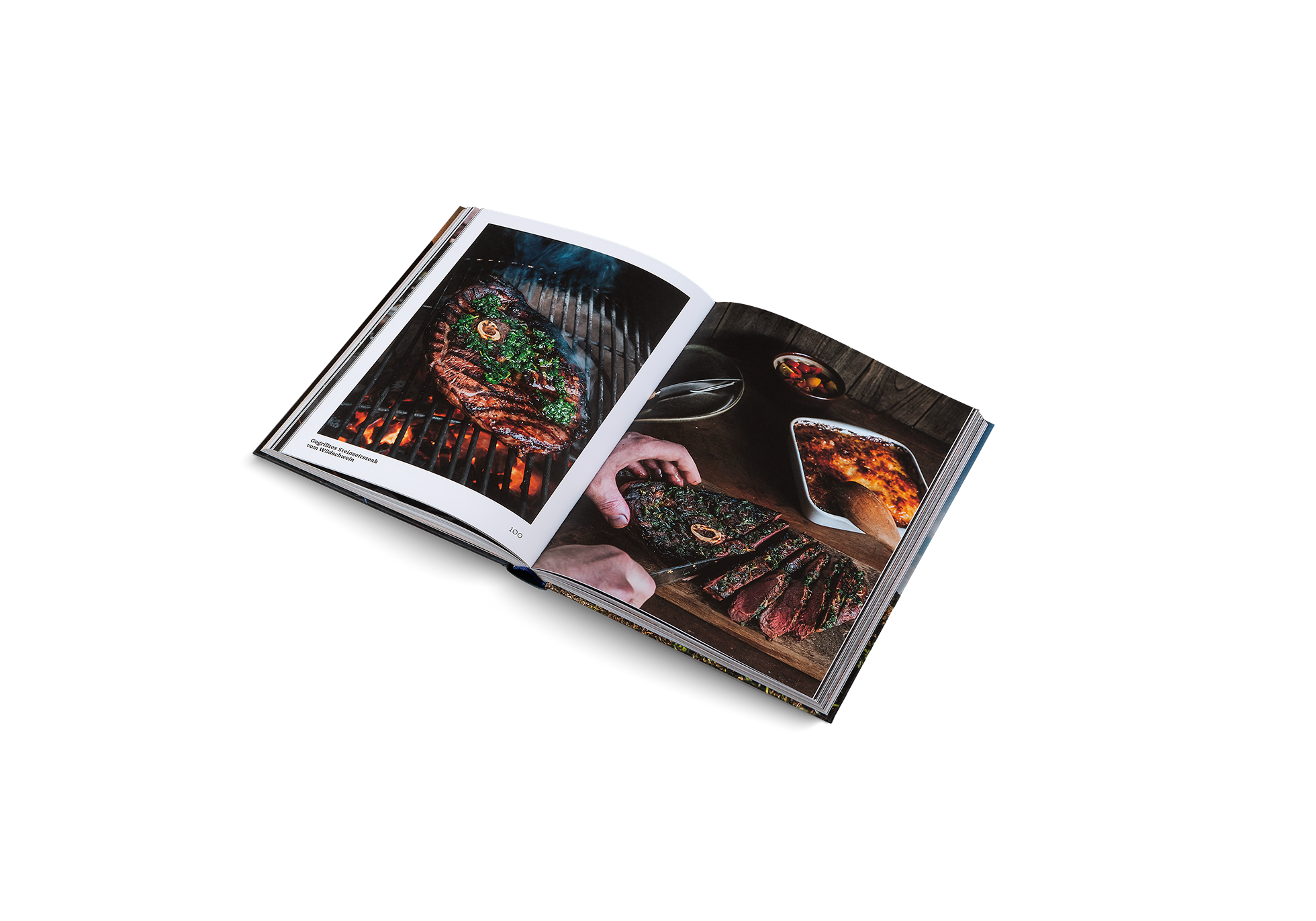 Gegrilltes Steinzeitsteak vom Wildschwein im Rezeptbuch Wildküche.