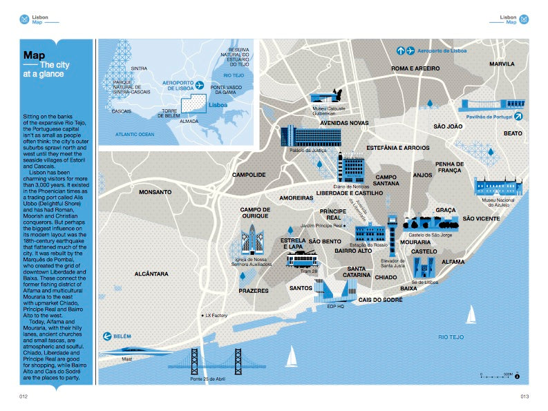 A Map of Lisbon in The Monocle Travel Guide to Lisbon