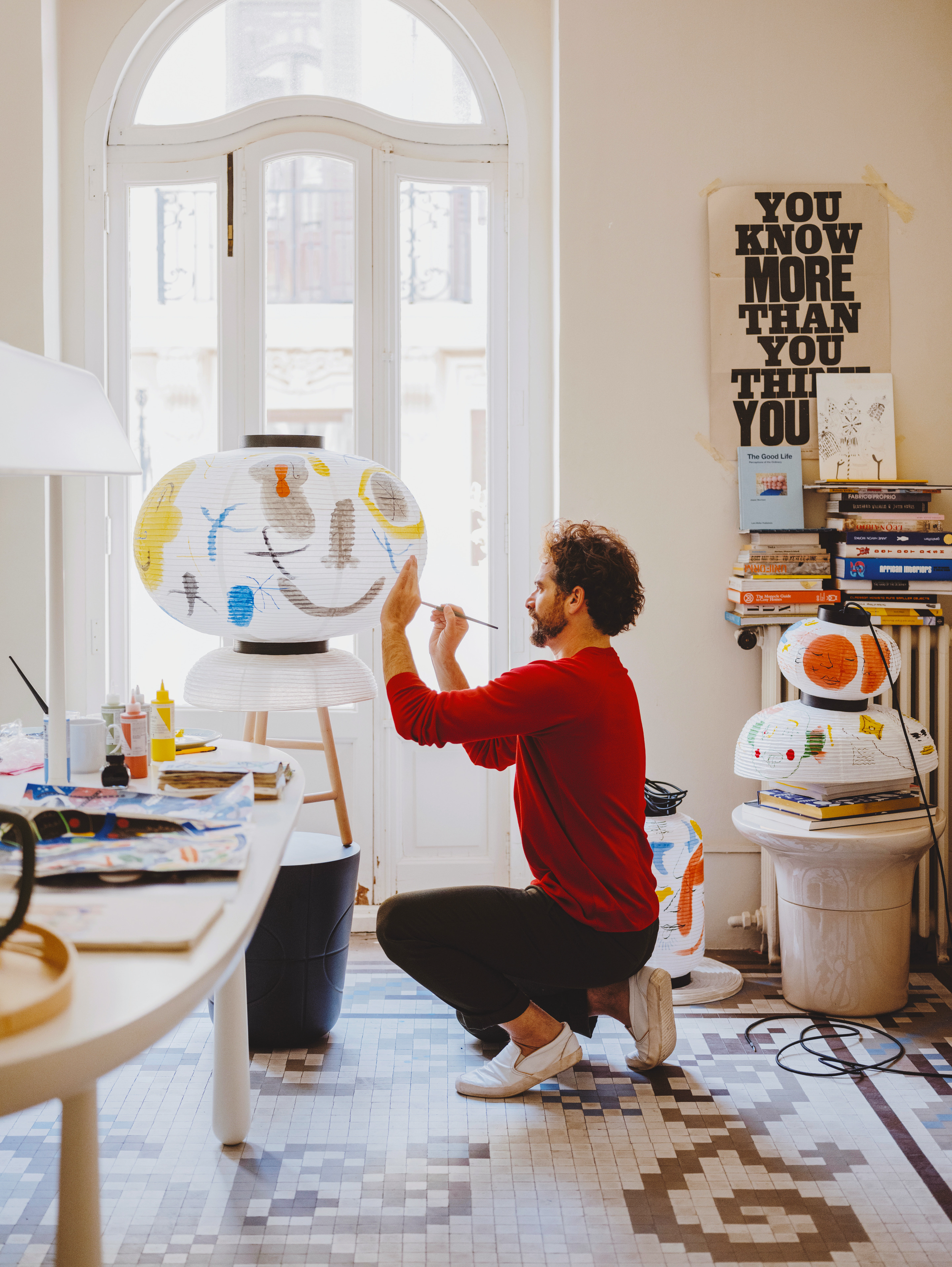 Jaime Hayon in his studio in Valencia, Spain. His monograph is a compilation of his outstanding work.