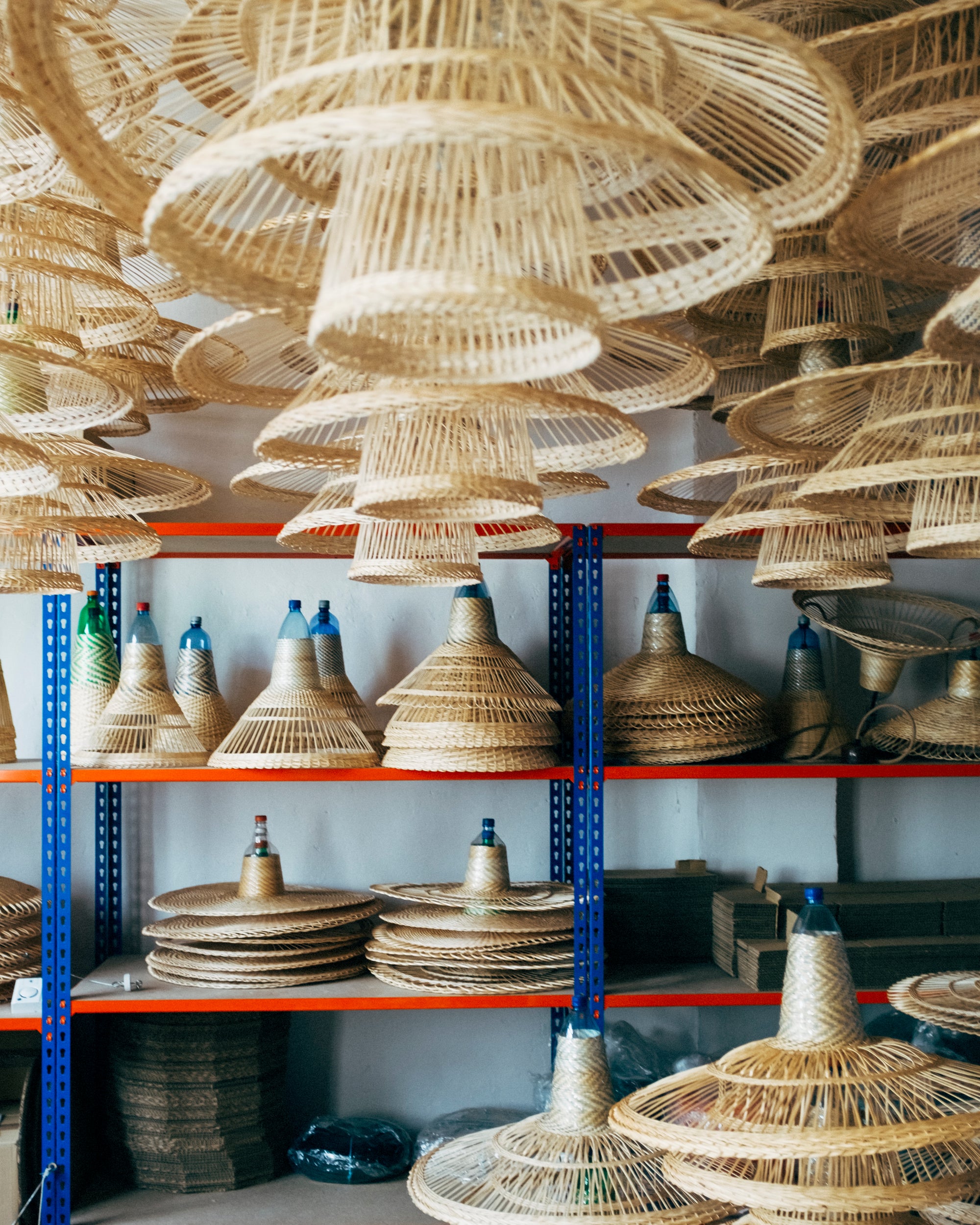 Designer Alvaro Catalán de Ocón reuses PET plastic bottles to create his lamps