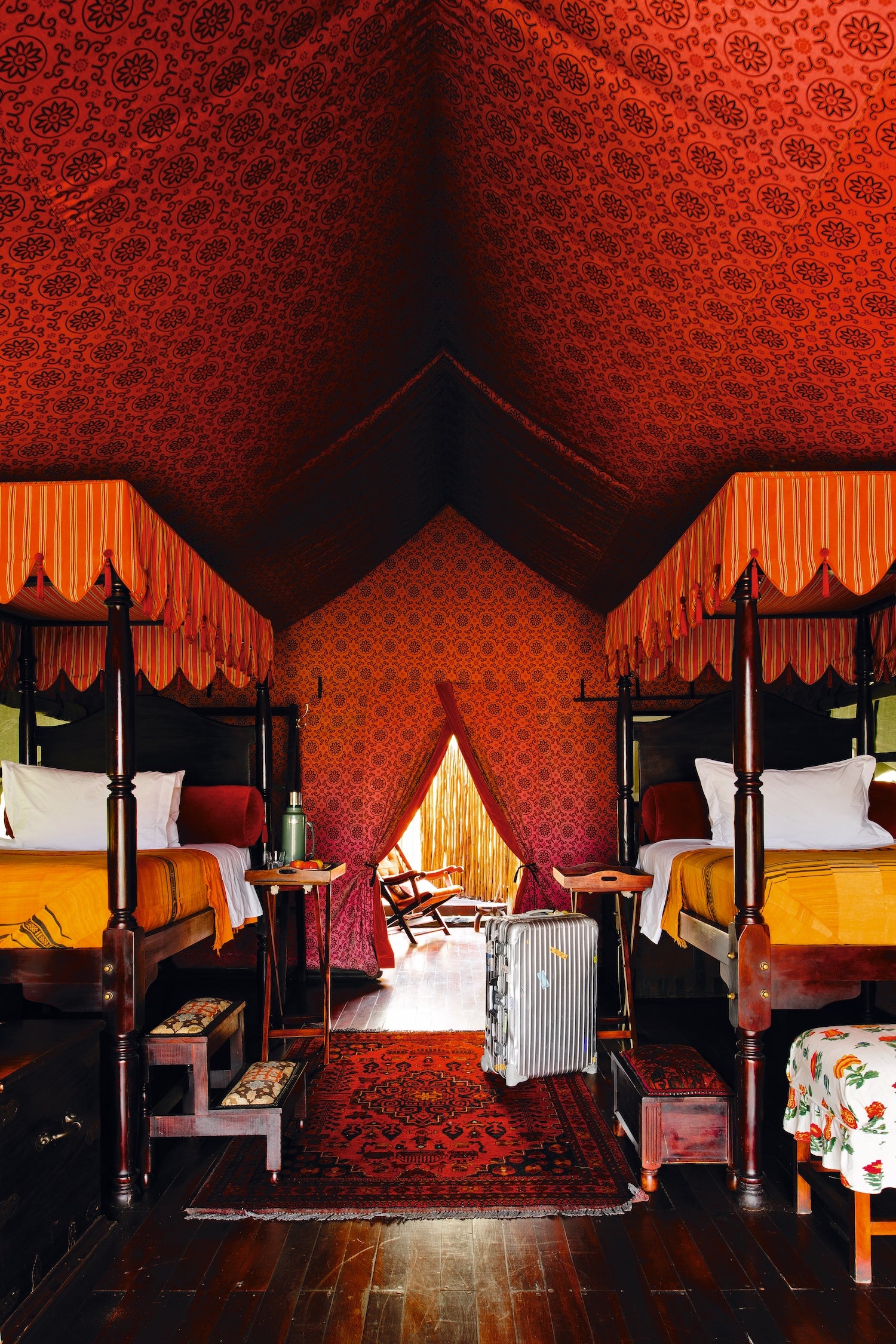 Beds in a luxury tent in Remote Places to Stay