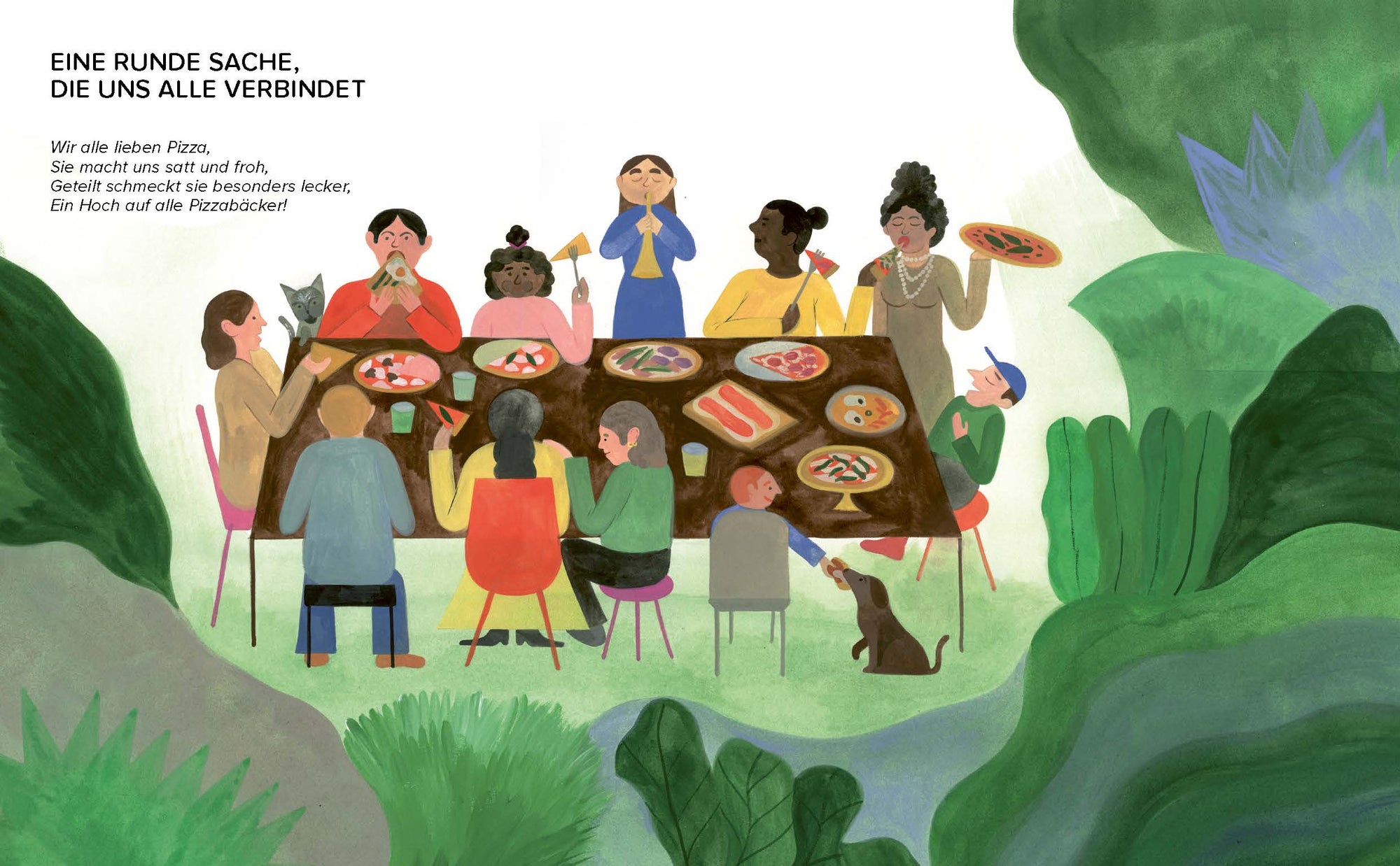 Wir lieben Pizza! Die Pizza ist eine Runde Sache, die uns alle verbindet.