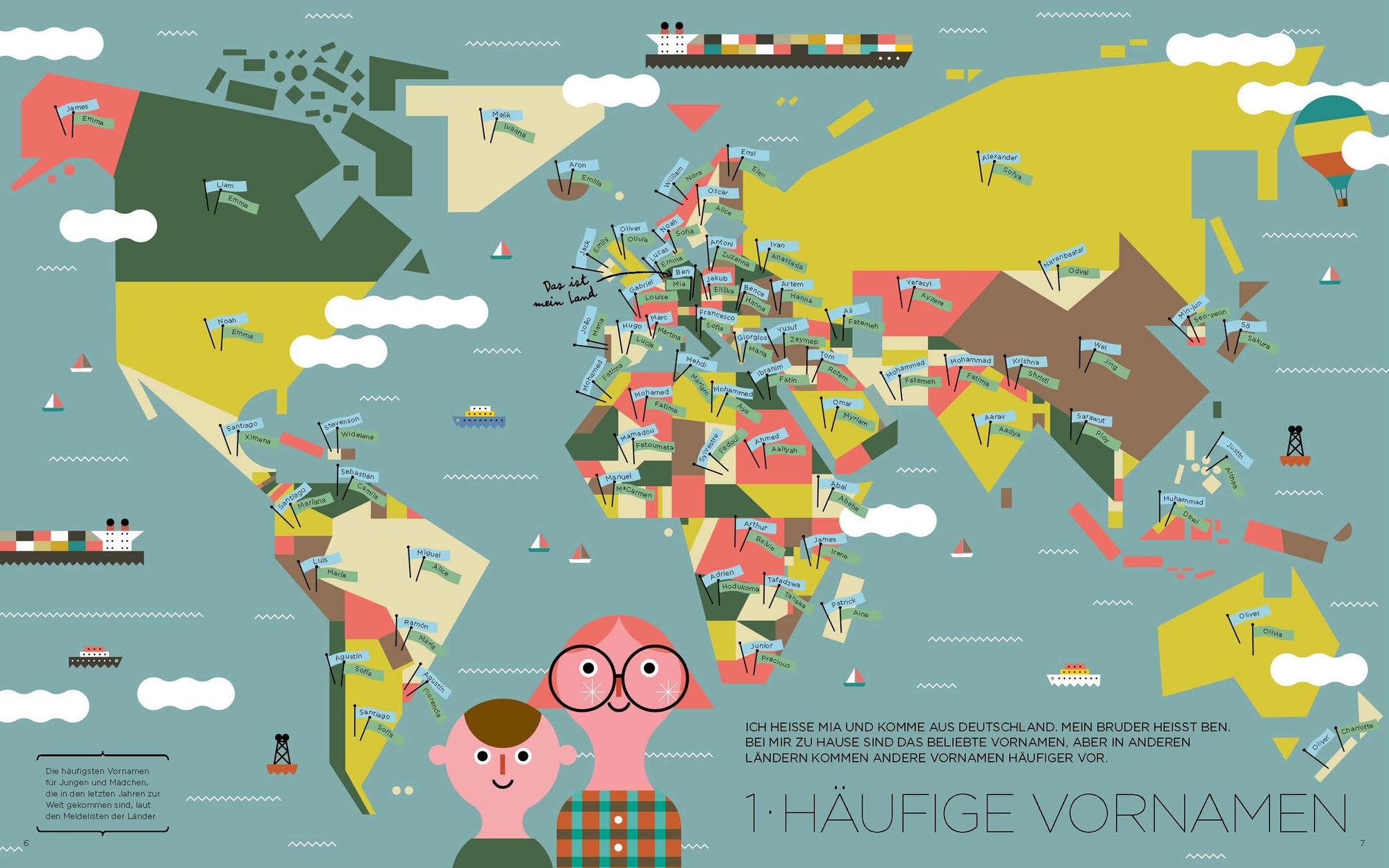 Die häufigsten Vornamen für Jungen und Mädchen, die in den letzten Jahren zur Welt gekommen sind, laut den Meldelisten der Länder. Entdeckt mehr in Ich und die Welt von Kleine Gestalten.