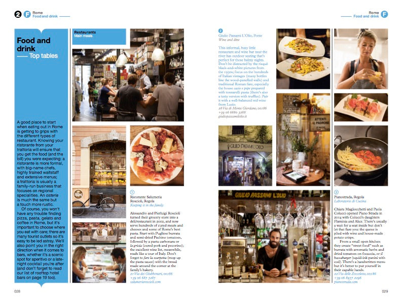 Top tables for food and drink in The Monocle Travel Guide to Rome