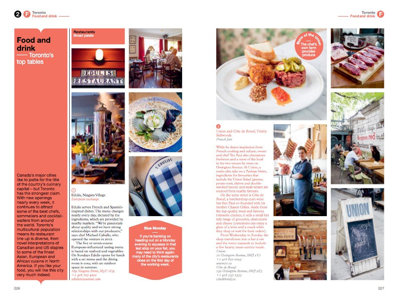Food and Drink in The Monocle Travel Guide to Toronto
